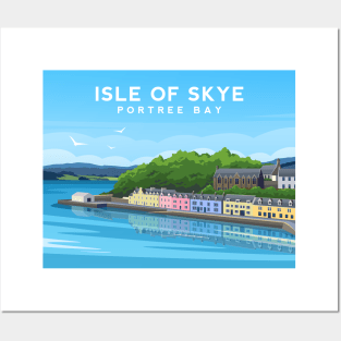 Isle Of Skye - Portree Bay, Scotland Posters and Art